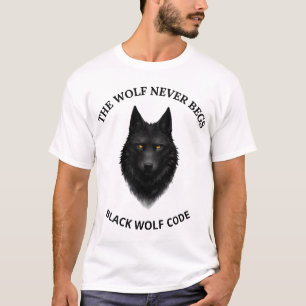 Le Loup Ne Mendie Jamais T-Shirt Graphique Black W