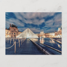 Le Louvre bei Nacht Postkarte