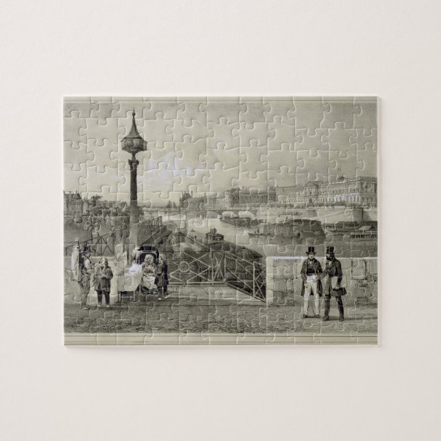 Le Louvre, graviert von Auguste Bry (Stich) (Horizontal)