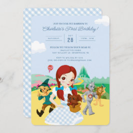 Le magicien d'Oz Invitation d'anniversaire