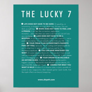 Le manifeste Lucky 7 - affiche 11x14