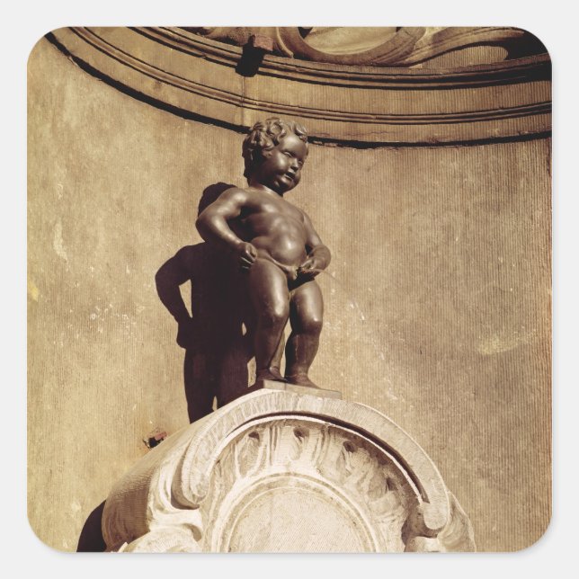 Le Mannequin Pis, 1619 Quadratischer Aufkleber (Vorderseite)