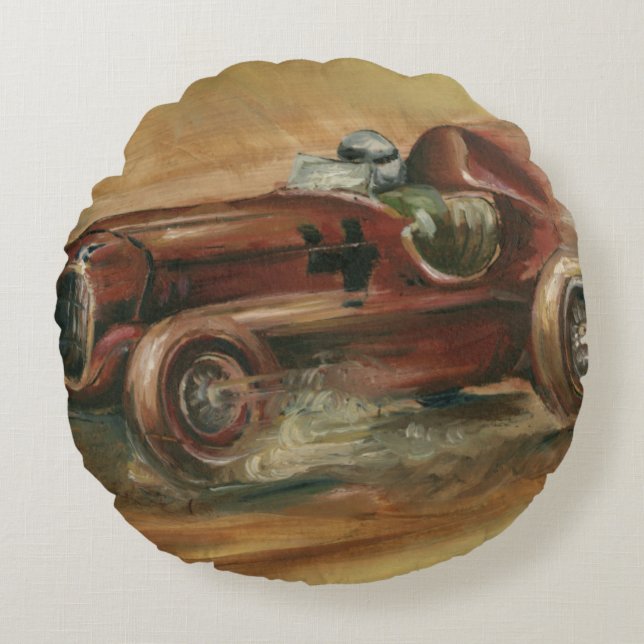 Le Mans Racecar durch Ethan Harper Rundes Kissen (Vorderseite)