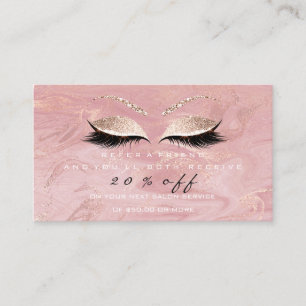 Le maquillage de rose de carte de référence de