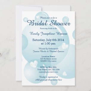 Le mariage bleu bouillonne les invitations