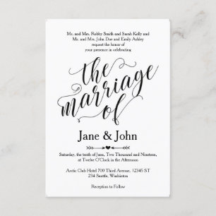 Le mariage du faire-part de mariage de base