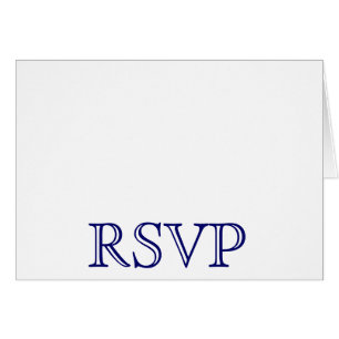 Le mariage RSVP carde le bleu marine et le blanc