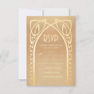Le mariage RSVP carde   Nouveau vintage