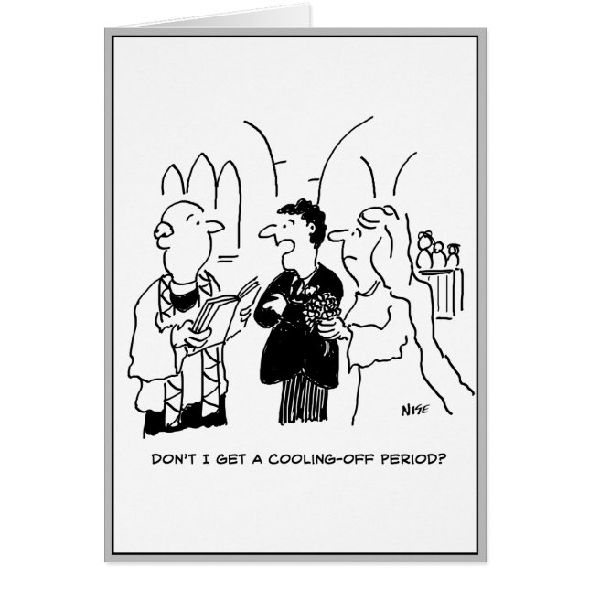 Le marié veut une période de refroidissement (Devant)