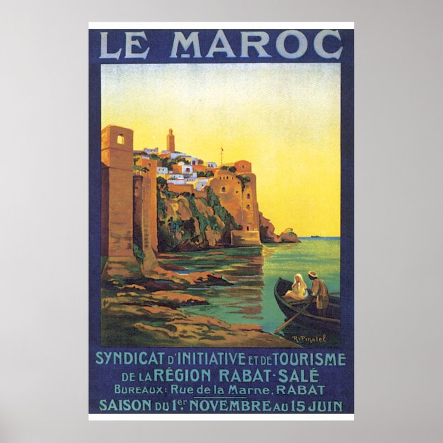 Le Maroc Vintage Travel Poster (Vorne)
