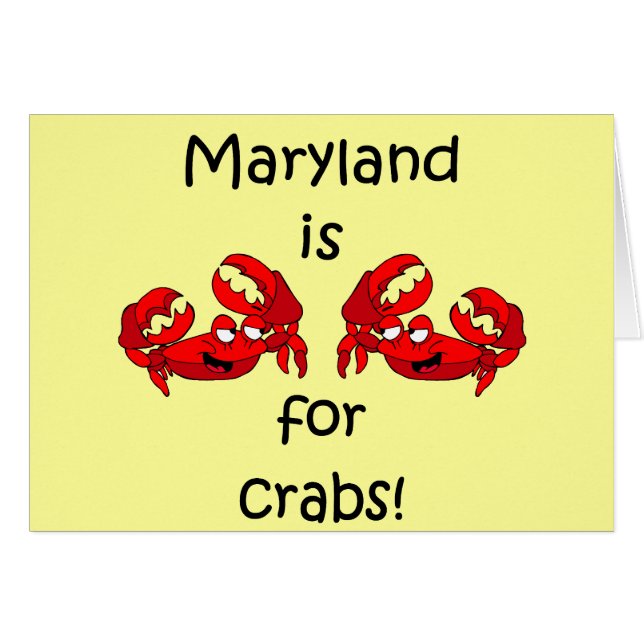 Le Maryland est pour des crabes (Devant horizontal)
