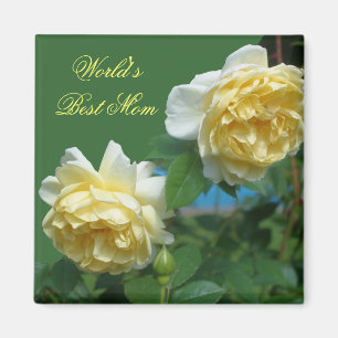 Le meilleur aimant de photo de fleur de roses jaun
