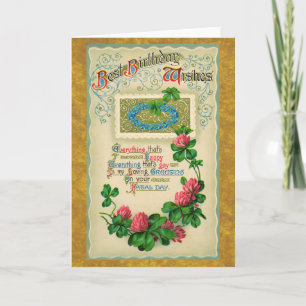 Le meilleur anniversaire souhaite la carte vintage