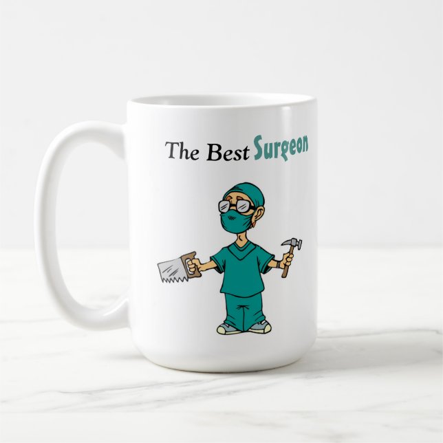 Le Meilleur Chirurgien Drôle Cadeau Mug Café Deux  (Gauche)