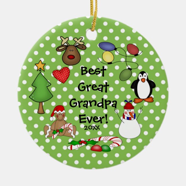 Le meilleur grand ornement de Noël de grand-papa (Devant)