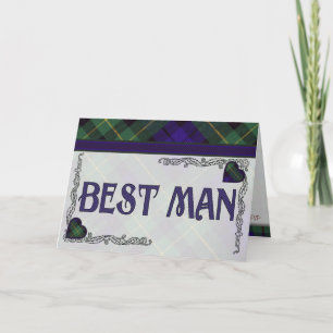 Le meilleur homme - invitation - tartan écossais