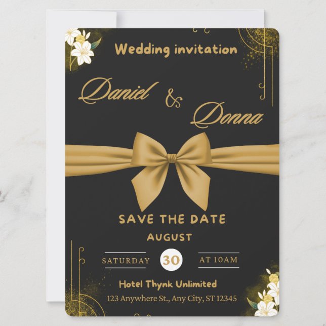 Le meilleur modèle pour votre invitation de mariag (Devant)