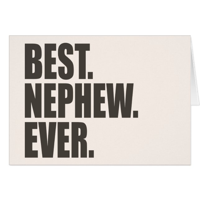 Le meilleur. Neveu. Jamais (Devant horizontal)