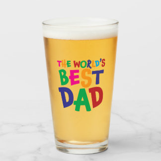 Le meilleur papa du monde sur la tasse en verre