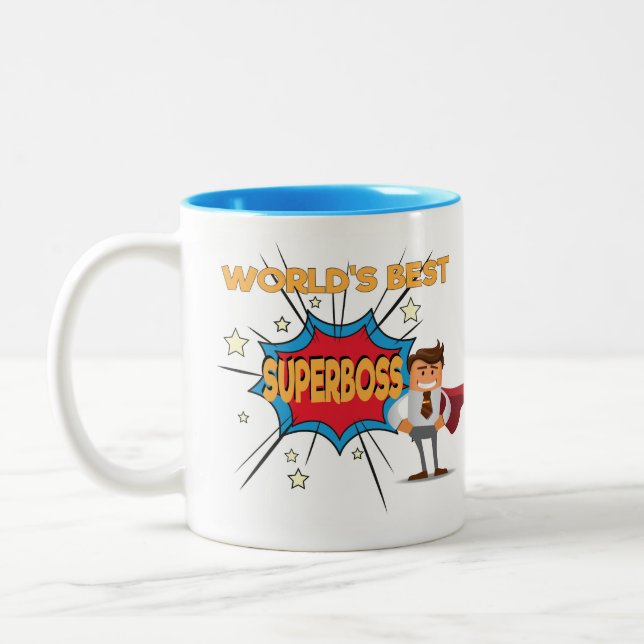 Le meilleur SUPERBOSS du monde - tasse drôle de (Gauche)