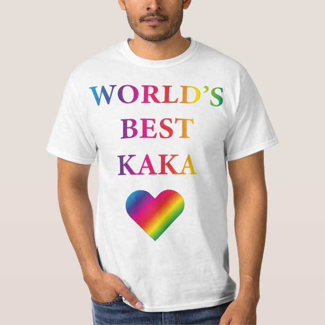 LE MEILLEUR T-shirt COEUR KAKA RAINBOW DU MONDE (Devant)