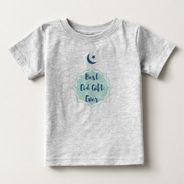 Le meilleur T-shirt de bébé de cadeau d'Eid jamais (Devant)