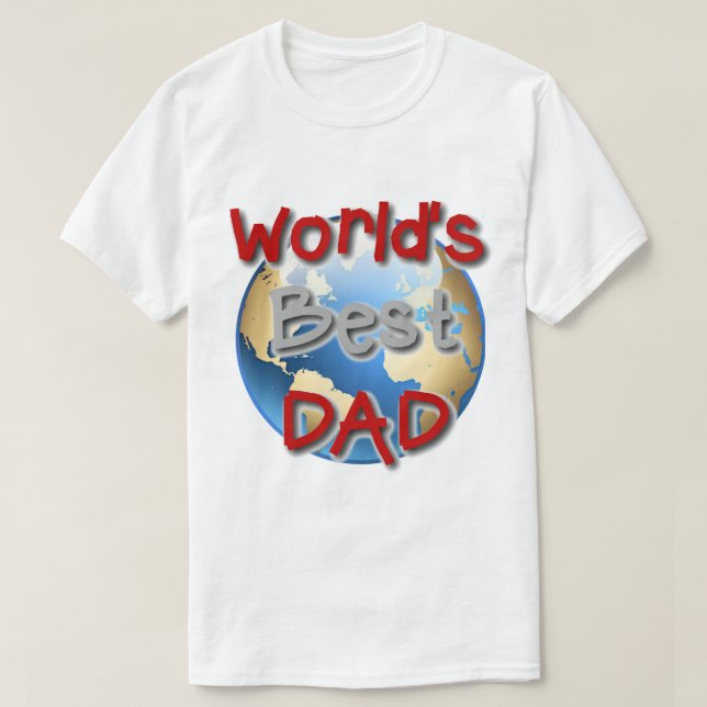 Le meilleur T-shirt papa du monde personnalisé (Design devant)