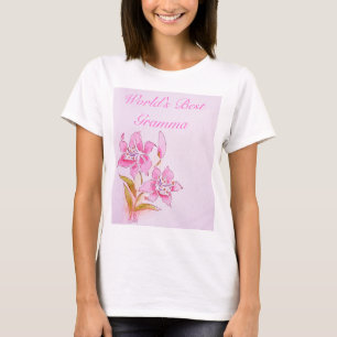Le meilleur T-shirt rose de lis de Gramma du monde