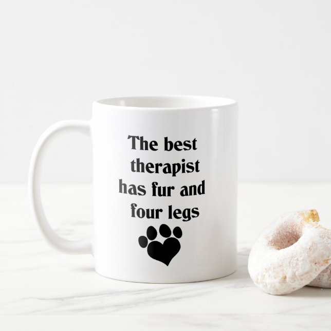 Le meilleur thérapeute a la fourrure et la tasse (Avec donut)
