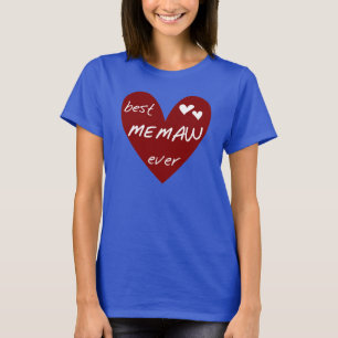 Le meilleurs T-shirts et cadeaux de Memaw de coeur