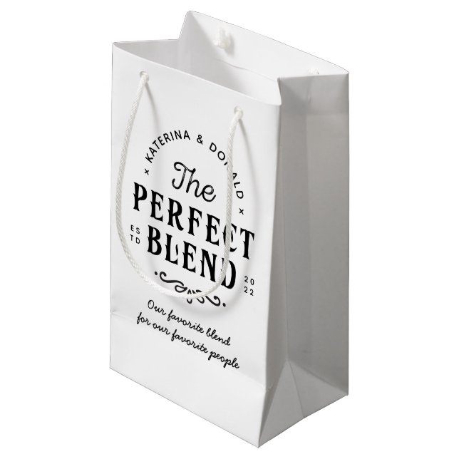 Le Mélange Parfait Mariage Favoriser Sac Cadeau Mo (Devant Angle)