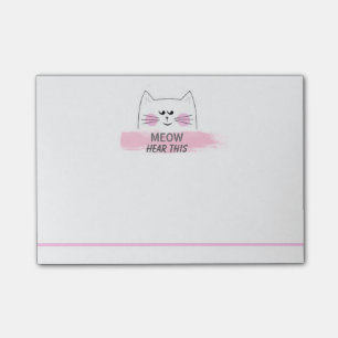 Le Meow entendent ceci ! Notes de post-it
