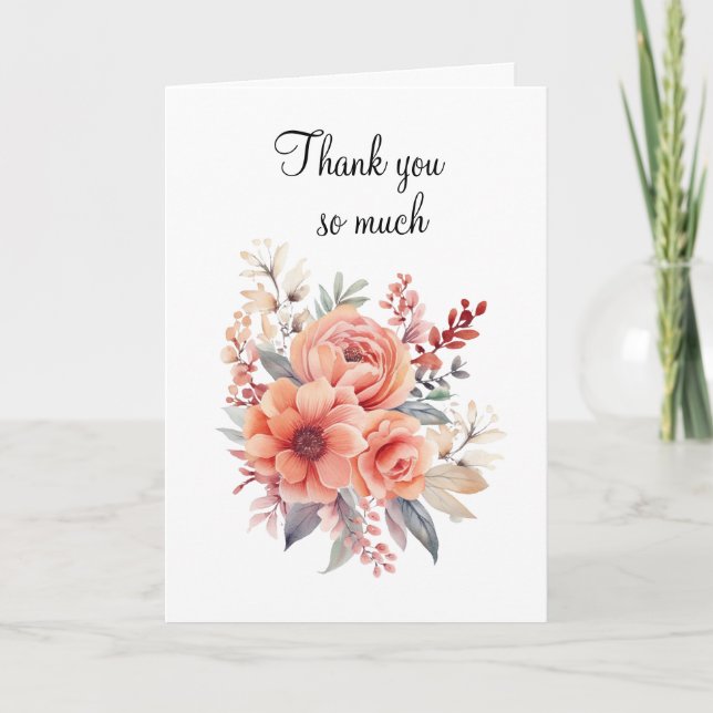 Le Merci floral tellement plié Carte de voeux (Devant)