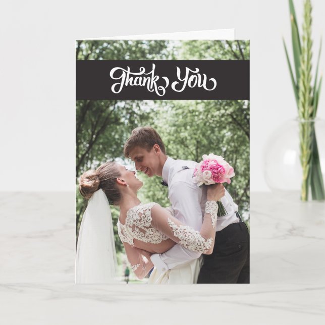 Le Merci simple de mariage de manuscrit a plié la (Devant)