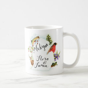 Le Michigan Flora et tasse de côté droit de faune