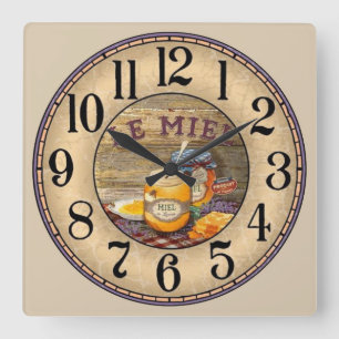 Le Miel (Honig) Quadratische Wanduhr