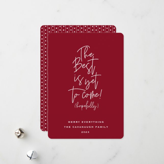 Le Mieux Est Encore À Venir Carte Vacances (Devant/Arrière en situation)