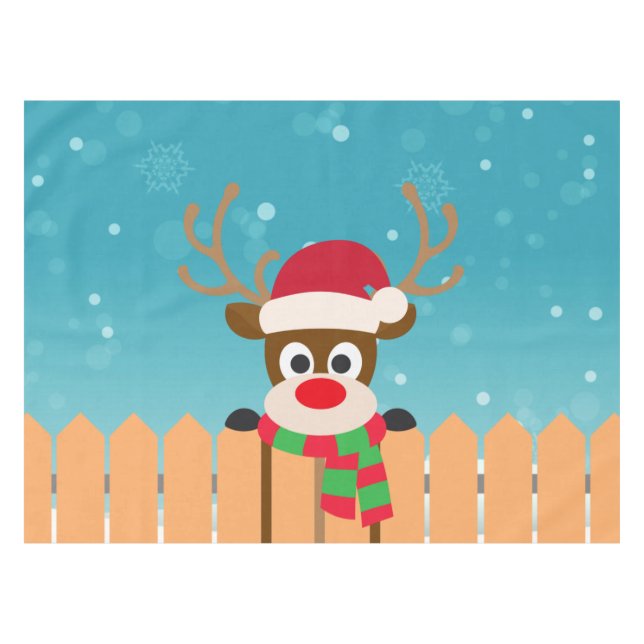 Le mignon Rudolph Le renne du nez rouge | Nappe (Devant (Horizontal))
