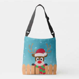 Le mignon Rudolph Le renne du nez rouge   Sac carr
