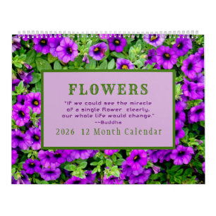 "LE MIRACLE DES FLEURS" 12 MOIS 2026 CALENDRIER