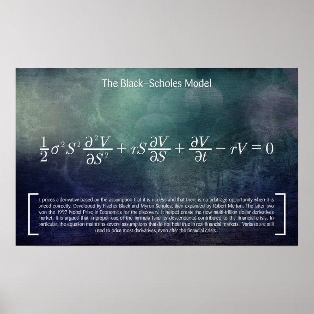 Le modèle Black-Scholes - Poster Math (Devant)