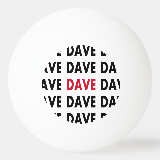 Le Modèle de la balle Ping Pong de Dave (Devant)