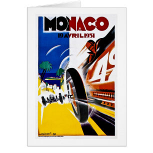 Le Monaco 1931 Grand prix - affiche vintage de