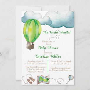 Le monde attend ! Invitation baby shower