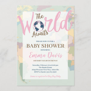 Le monde attend une invitation Baby shower