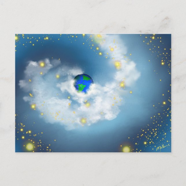 Le monde dans ses mains Carte postale (Devant)