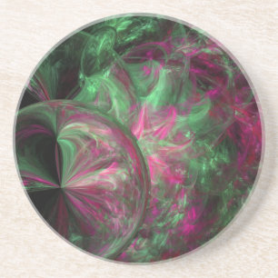 Le monde des Dessous de verre verts et roses