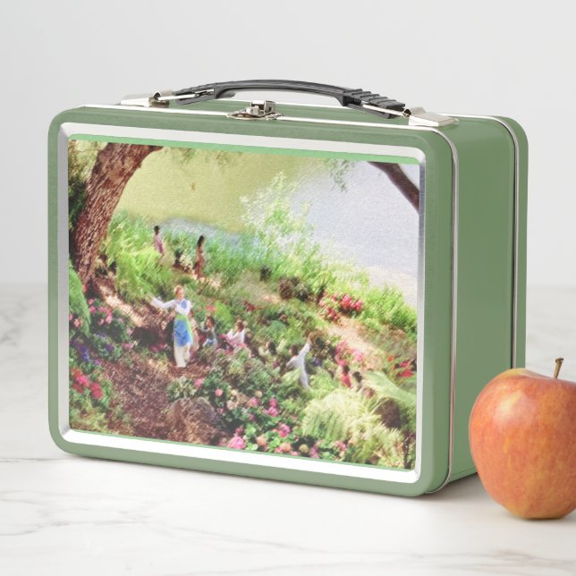 LE MONDE EST UNE Lunchbox métallique CERCLE (En situation)