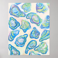 Le monde est votre huître aquarelle Impression