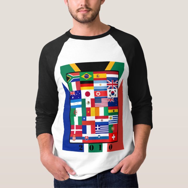 Le monde marque le football 2010 T-shirts de (Devant)